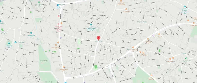 نقشهٔ موقعیت کمپ نشاط قیطریه در تهران